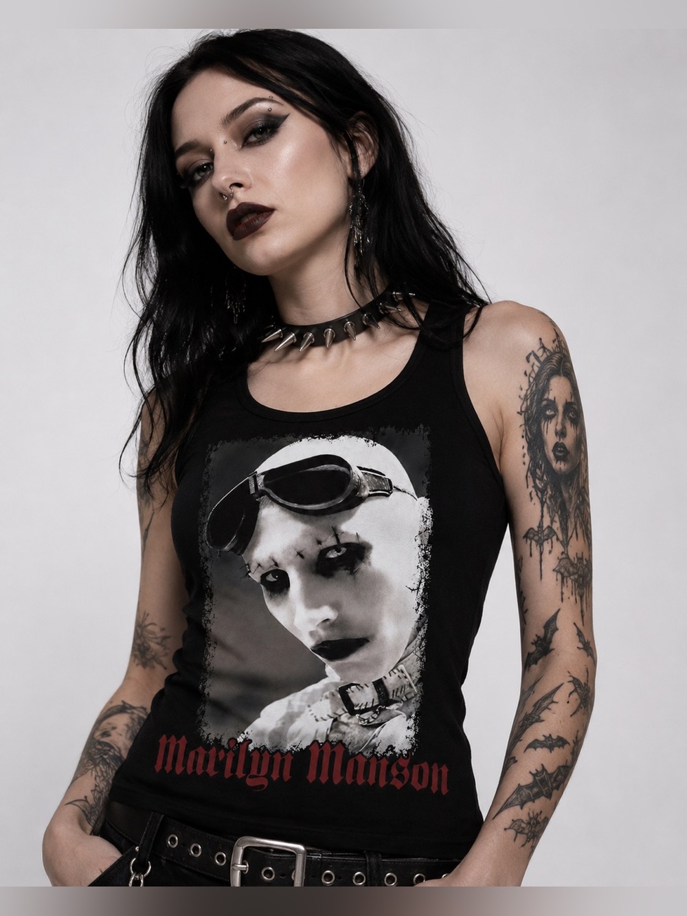 Marilyn Manson Cotton Golden Age Black Tank Top, Sz S up to 2XL